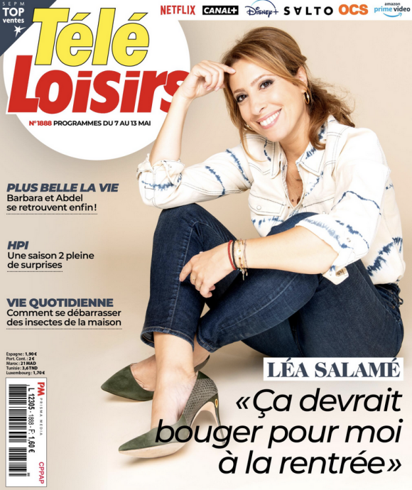 Léa Salamé fait la couverture du nouveau numéro de "Télé Loisirs", paru le 2 mai 2022