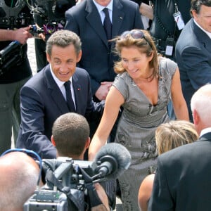 Cécilia et Nicolas Sarkozy lors du défilé du 14 juillet 2007