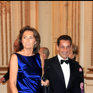 Cécilia et Nicolas Sarkozy - Réception pour la visite du roi du Cambodge Norodom Sihamoni en France en 2006