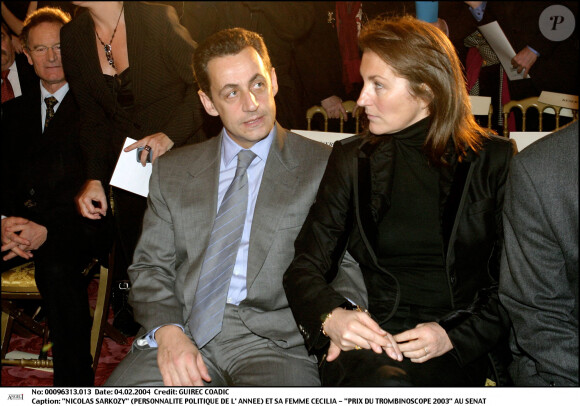 Cécilia et Nicolas Sarkozy - Prix du trombinoscope 2003