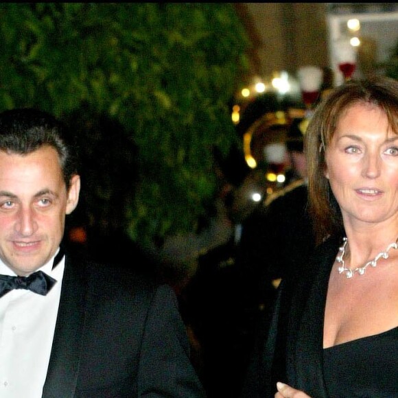 Cécilia et Nicolas Sarkozy - Dîner en l'honneur du roi Albert II de Belgique en 2003