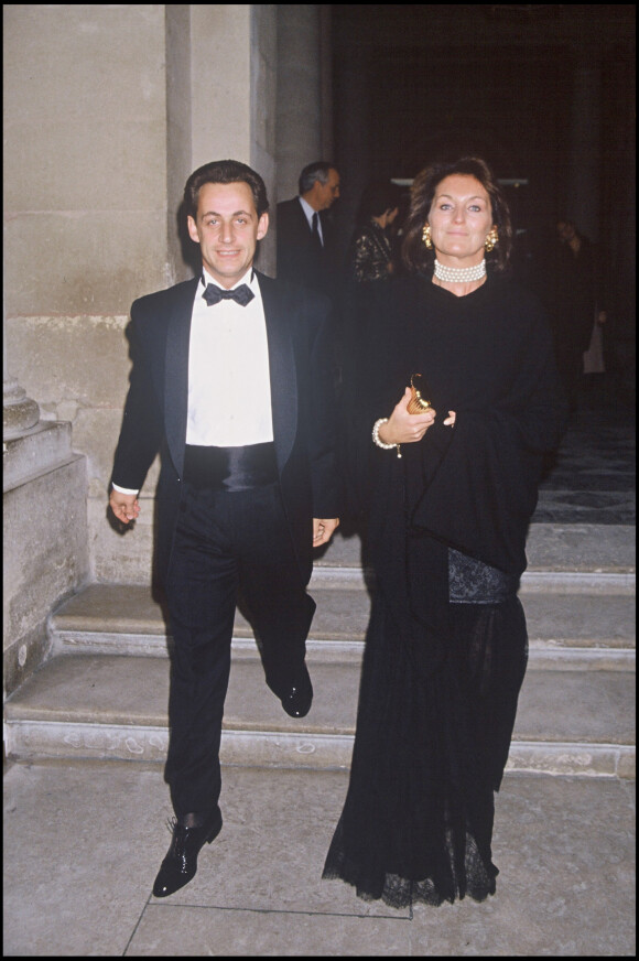 Cécilia et Nicolas Sarkozy - Soirée Weissman à Versailles en 1993