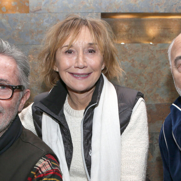 Thierry Lhermitte, Marie-Anne Chazel et Gérard Jugnot - 40ème anniversaire des "Bronzés font du ski", avec la présence des acteurs et du réalisateur à Val d'Isère le 11 Janvier 2020. © Pascal Fayolle / Bestimage.