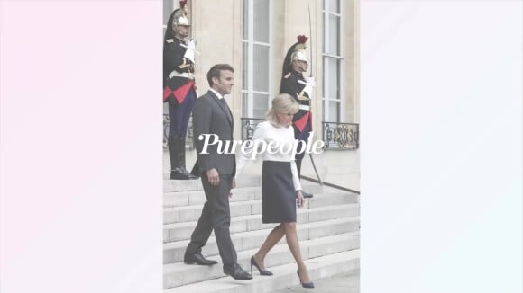 Brigitte Macron impeccable à l'Elysée : sa fine silhouette sublimée par sa robe Vuitton et ses talons aiguilles