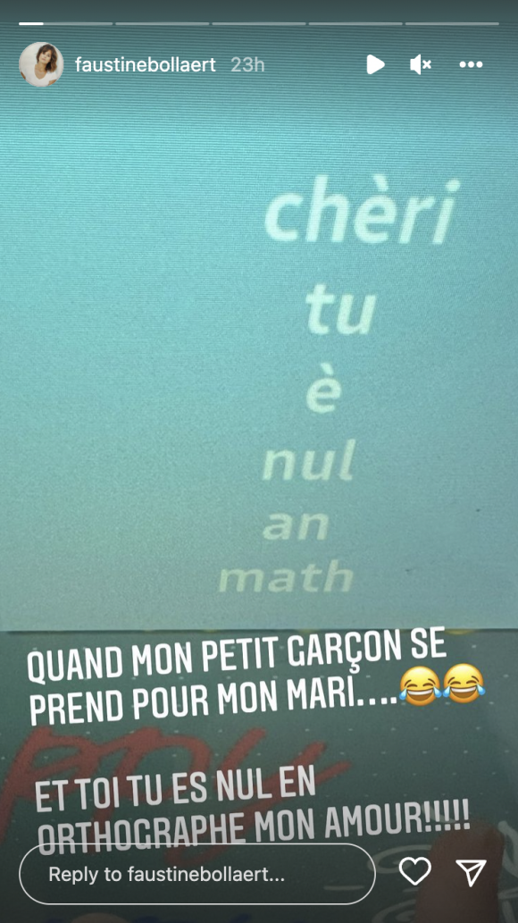 Faustine Bollaert amusée par son fils Peter, qui se prend pour son mari !