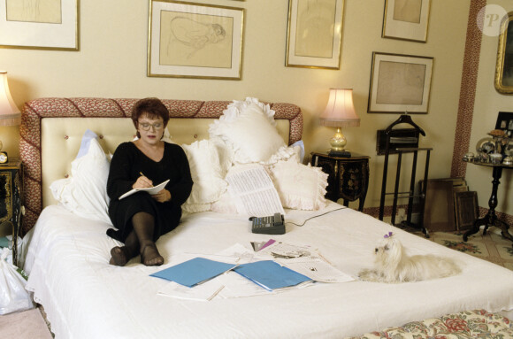 Archives - No Web - En France, à Paris, rendez-vous avec la chanteuse REGINE à son domicile. Le 8 septembre 1993 © Jean Lenoir via Bestimage