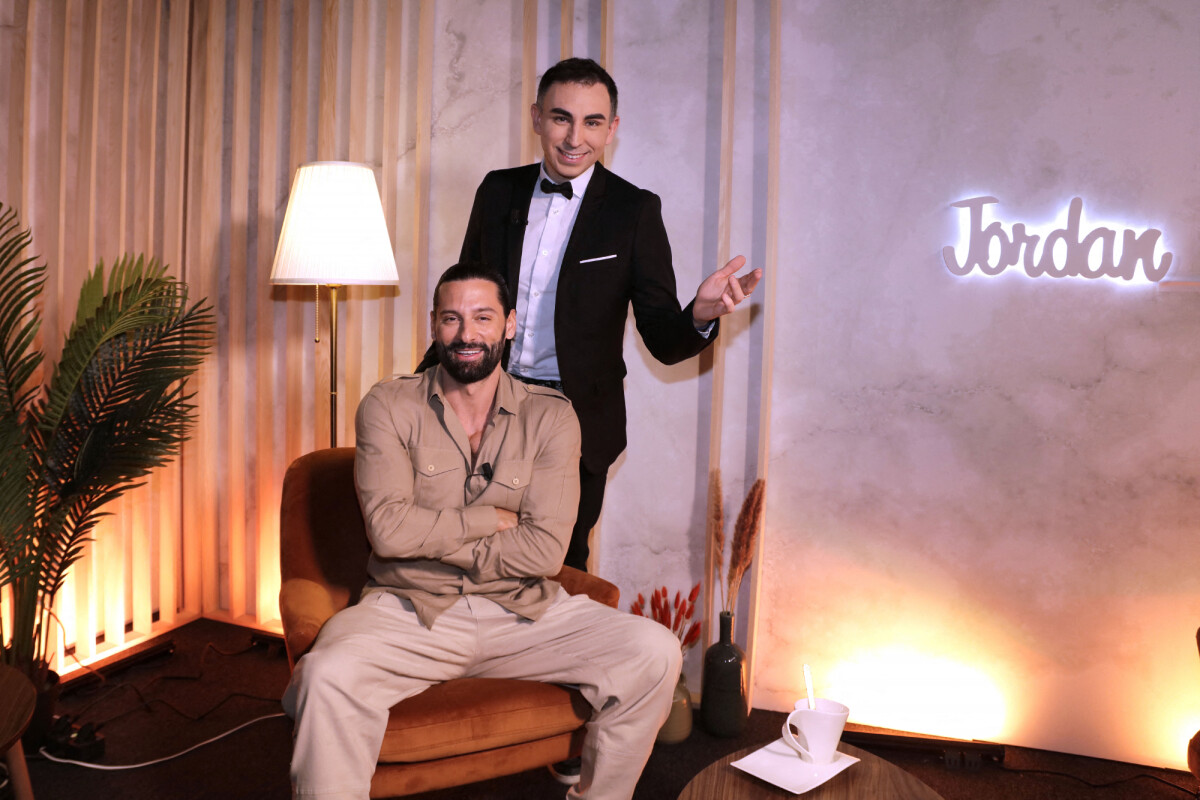 Photo Exclusif Jordan de Luxe et Hugo Manos Enregistrement de l