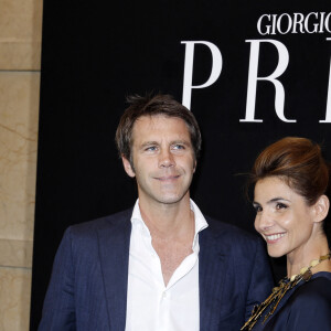 Le prince Emmanuel-Philibert de Savoie et la Princesse Clotilde de Savoie (Clotilde Courau) - Photocall du defile de mode Haute-Couture Automne-Hiver 2013/2014 "Armani" a Paris le 2 juillet 2013.