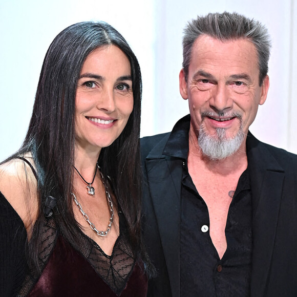 Exclusif - Florent Pagny et son épouse Azucena - Enregistrement de l'émisssion Vivement dimanche au studio Gabriel, presentée par Michel Drucker . Diffusion sur France 2 le 21 Novembre 2021 . © Guillaume Gaffiot / Bestimage