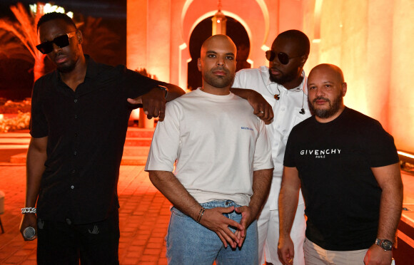 Exclusif - Dadju, Saïd Boussif, Hicham Bendaoud, Gims - Jour 1 - Backstage - Enregistrement de l'émission "La fête de la Chanson à l'Orientale" à Marrakech. Le 16 juin 2021. © Veeren / Bestimage 