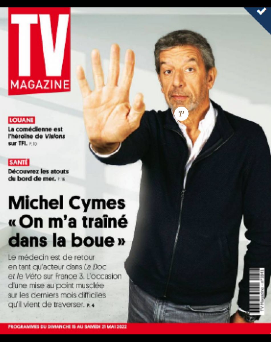 Michel Cymes fait la couverture du nouveau numéro de "TV Magazine" paru le 16 mai 2022
