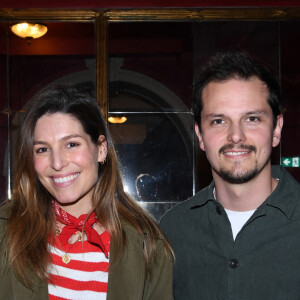 Exclusif - Laury Thilleman (Miss France 2011) et son mari Juan Arbelaez - Générale du chanteur Amir Haddad, seul-en-scène dans la pièce "Sélectionné" mise en scène par S. Suissa au théâtre Edouard VII à Paris le 28 mars 2022. © Rachid Bellak/Bestimage