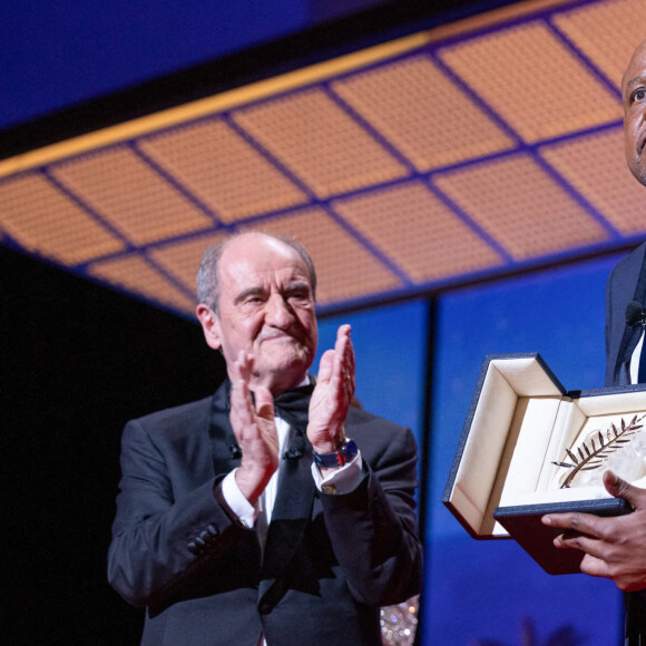 Pierre Lescure, Forest Whitaker (Palme d'honneur) - Cérémonie d'ouverture du 75ème Festival International du Film de Cannes. Le 17 mai 2022 © Borde-Jacovides-Moreau / Bestimage