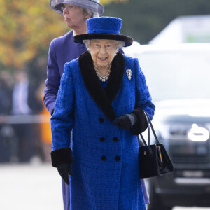 La reine Elisabeth II d'Angleterre lors des Champions Day à Ascot. Le 16 octobre 2021 