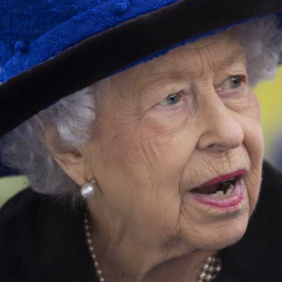 La reine Elisabeth II d'Angleterre lors des Champions Day à Ascot. Le 16 octobre 2021 