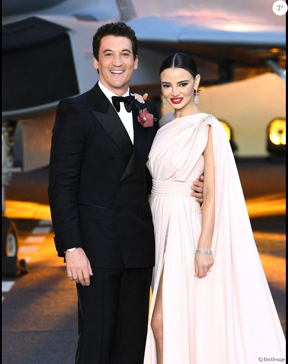 Miles Teller et sa femme Keleigh Sperry - Première du film "Top Gun : Maverick" à Londres. Le 19 mai 2022