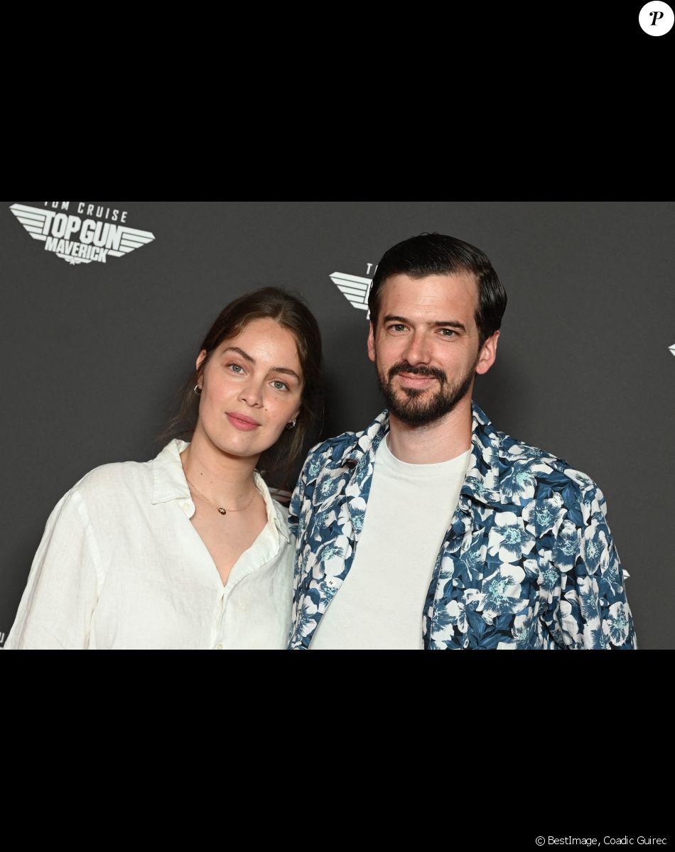 Marie-Ange Casta et son mari Marc-Antoine Le Bret - Avant-première du film "Top Gun Maverick" à l'UGC Normandie à Paris © Coadic Guirec/Bestimage