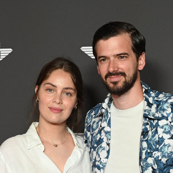 Marie-Ange Casta et son mari Marc-Antoine Le Bret - Avant-première du film "Top Gun Maverick" à l'UGC Normandie à Paris le 19 mai 2022. © Coadic Guirec/Bestimage
