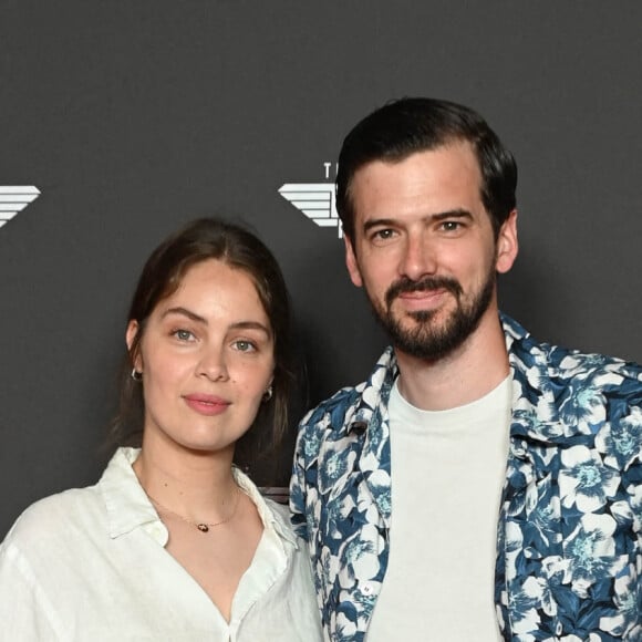 Marie-Ange Casta et son mari Marc-Antoine Le Bret - Avant-première du film "Top Gun Maverick" à l'UGC Normandie à Paris le 19 mai 2022. © Coadic Guirec/Bestimage