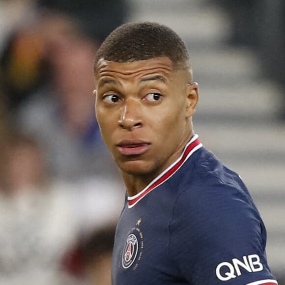 Kylian Mbappe (PSG) - Match de football de ligue 1 Uber Eats entre le Paris St Germain et Troyes à Paris.