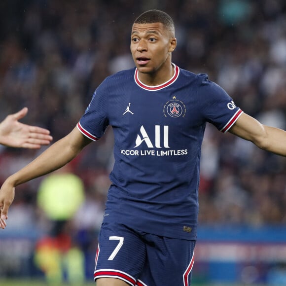 Kylian Mbappe (PSG) - Match de football de ligue 1 Uber Eats entre le Paris St Germain et Troyes (2-2) à Paris le 8 mai 2022. 