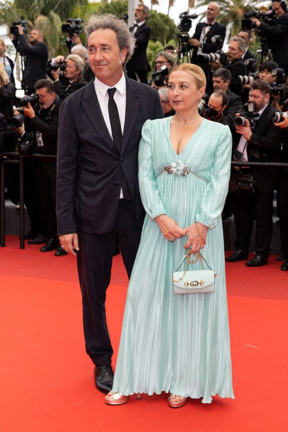 Paolo Sorrentino et sa femme Daniela D'Antonio - Montée des marches du film "Les Amandiers" lors du 75e Festival de Cannes. Le 22 mai 2022. © Olivier Borde / Bestimage