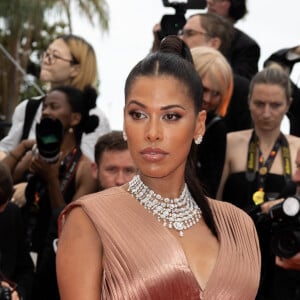 Ayem Nour - Montée des marches du film "Les Amandiers" lors du 75e Festival de Cannes. Le 22 mai 2022. © Olivier Borde / Bestimage