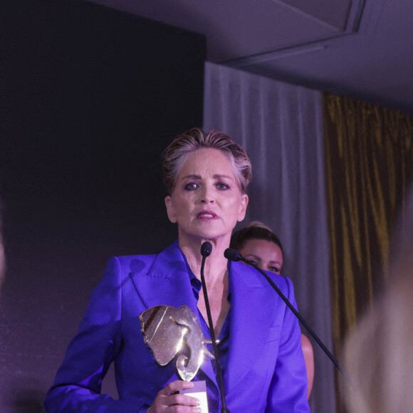 Sharon Stone - Photocall de la remise du prix international "Better World Fund" à D.Ouattara et S.Stone lors du 75ème Festival International du Film de Cannes. Le 22 mai 2022 © Jack Tribeca / Bestimage