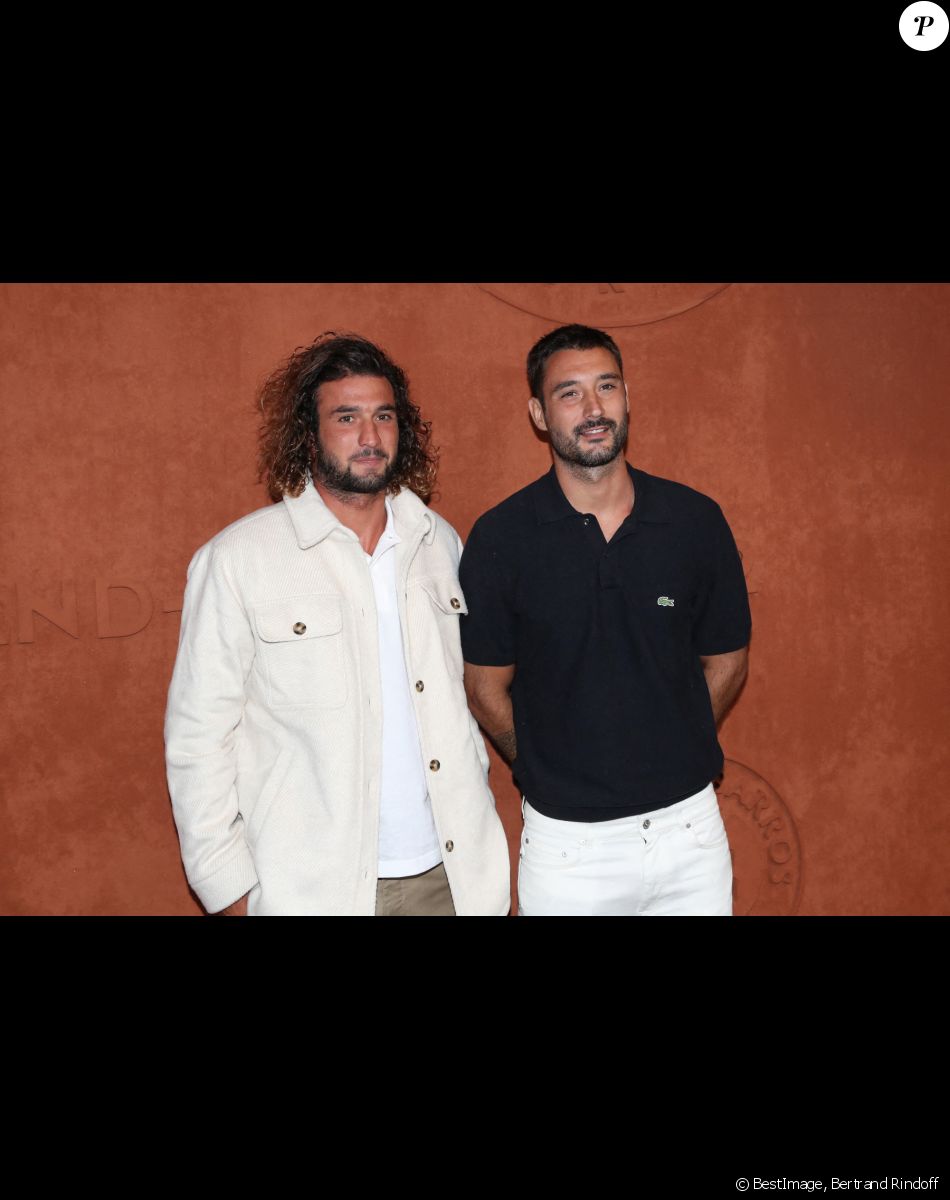 Lucas Frérot et son frère Jérémy Frérot au village (Jour 2) lors des Internationaux de France de Tennis de Roland Garros 2022, à Paris, France, le 23 mai 2022. © Bertrand Rindoff/Bestimage