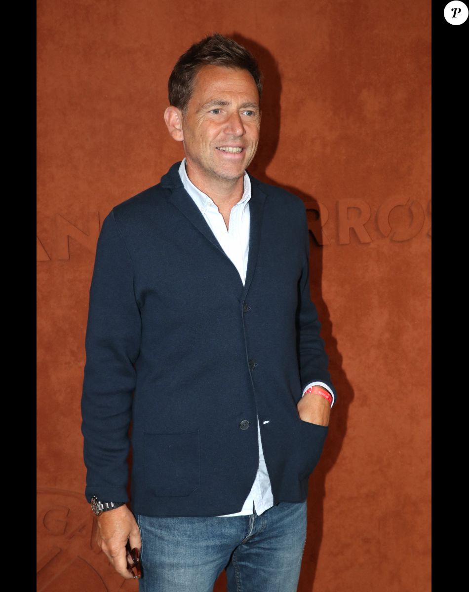 Daniel Riolo (journaliste) au village (Jour 2) lors des Internationaux de France de Tennis de Roland Garros 2022, à Paris, France, le 23 mai 2022. © Bertrand Rindoff/Bestimage