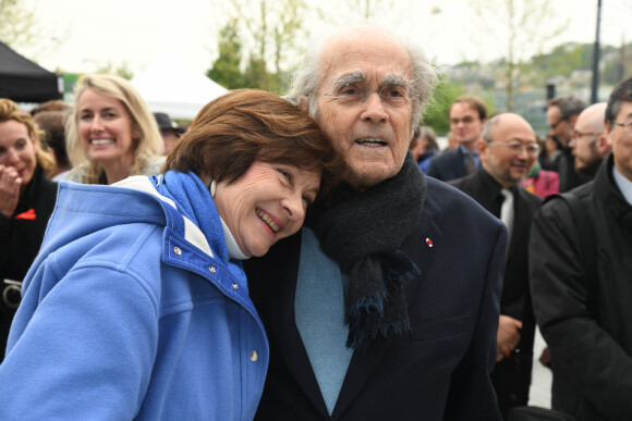 Macha Méril et son mari Michel Legrand - Inauguration de " La Seine Musicale " sur l'Ile Seguin à Boulogne-Billancourt le 22 avril 2017. © Lionel Urman / Bestimage