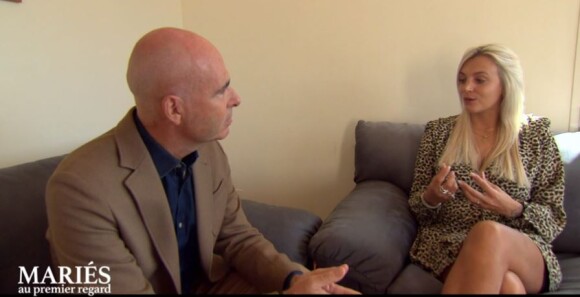 Jennifer avec Pascal de Sutter dans "Mariés au premier regard 2022", le 30 mai, sur M6