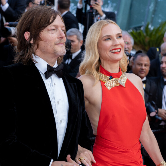 Norman Reedus et sa compagne Diane Kruger - Montée des marches du film " L'Innocent " lors du 75ème Festival International du Film de Cannes. Le 24 mai 2022 © Olivier Borde / Bestimage 