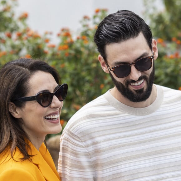 Sofia Essaïdi et son compagnon Adrien Galo - Photocall du film "Nostalgia" lors du 75e Festival International du Film de Cannes, le 25 mai 2022. © Cyril Moreau / Bestimage