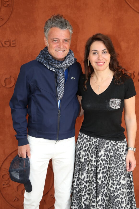 Philippe Dajoux (réalisateur) et Anne Didier - au village (Jour 5) lors des Internationaux de France de Tennis de Roland Garros 2022. Paris, le 26 mai 2022. © Bertrand Rindoff Petroff / Bestimage