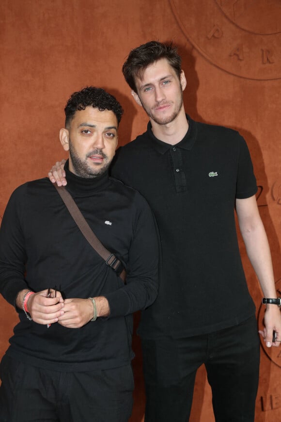 Jhon Rachid et Jean-Baptiste Maunier au village lors des Internationaux de France de Tennis de Roland Garros 2022 (jour 6), à Paris, France, le 27 mai 2022. © Bertrand Rindoff/Bestimage 