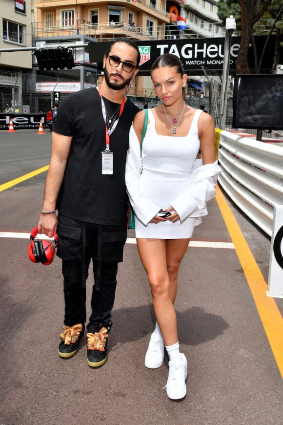Thylane Blondeau et son fiancé Benjamin Attal lors du Grand Prix de Monaco 2022 de F1, à Monaco. © Bruno Bebert/Bestimage 