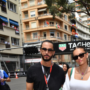 Thylane Blondeau et son fiancé Benjamin Attal lors du Grand Prix de Monaco 2022 de F1, à Monaco, le 29 mai 2022. © Bruno Bebert/Bestimage 