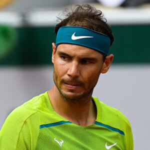 Rafael (Rafa) Nadal ( Espagne ) lors du troisième tour simple messieurs des Internationaux de France de tennis de Roland Garros à Paris, France, le 27 mai 2022. © Federico Pestellini/PanoramicBestimage