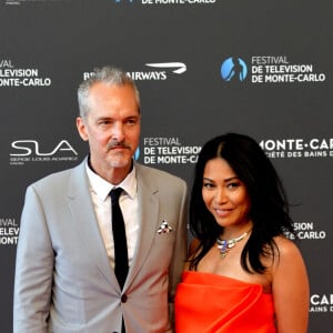 Anggun et son mari Christian Kretschmar lors de la soirée d'ouverture du 60ème Festival de Télévision de Monte-Carlo au Grimaldi Forum à Monaco, le 18 juin 2021. Créé en 1961 par le Prince Rainier III de Monaco, le Festival de Télévision de Monte-Carlo présente, depuis plus d'un demi-siècle, les tendances du petit écran et anticipe les révolutions du secteur. © Bruno Bébert/Bestimage 