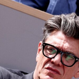 Marc Lavoine - Célébrités dans les tribunes des internationaux de France de Roland Garros à Paris le 31 mai 2022. © Cyril Moreau - Dominique Jacovides/Bestimage 