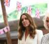 La reine Elizabeth II, Camilla Parker-Bowles et Kate Middleton - Big Lunch Initiative en marge du sommet du G7 à Saint Ives, le 11 juin 2021.