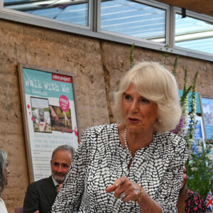 La reine Elizabeth II, Camilla Parker-Bowles et Kate Middleton - Big Lunch Initiative en marge du sommet du G7 à Saint Ives, le 11 juin 2021.