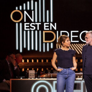 Exclusif - Léa Salamé, Laurent Ruquier - Enregistrement de l'émission "On Est En Direct (OEED)", présentée par L.Ruquier et L.Salamé, et diffusée en direct le 2 avril sur France 2 © Jack Tribeca / Bestimage 