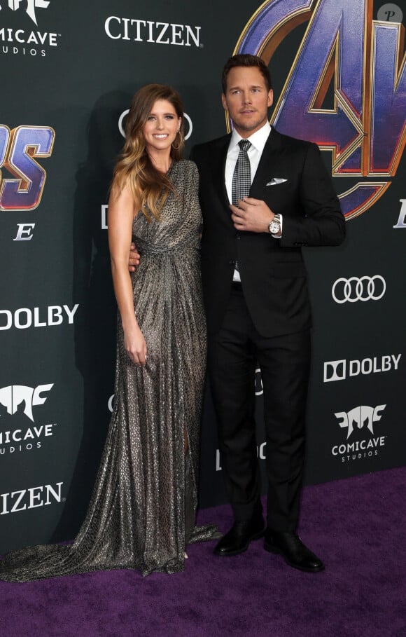 Chris Pratt et sa fiancée Katherine Schwarzenegger - Avant-première du film "Avengers : Endgame" à Los Angeles, le 22 avril 2019. 