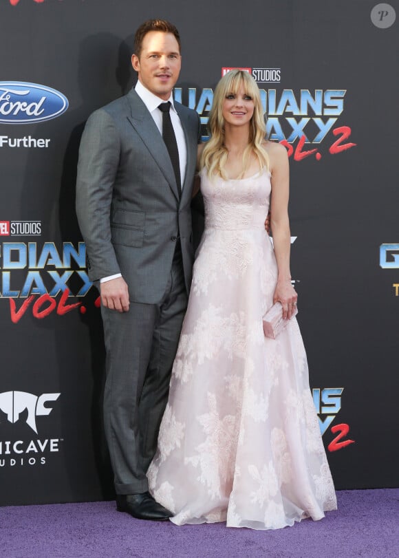 Chris Pratt et sa femme Anna Faris à la première de 'Guardians of the Galaxy Vol. 2' au théâtre Dolby à Hollywood, le 19 avril 2017 © Pma/AdMedia via Zuma/Bestimage