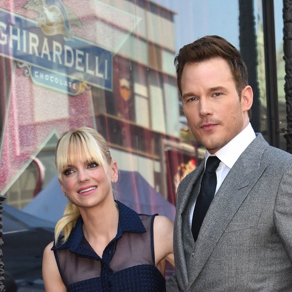 Chris Pratt et sa femme Anna Faris - Chris Pratt reçoit son étoile sur le Walk of Fame à Hollywood le 21 avril 2017. 