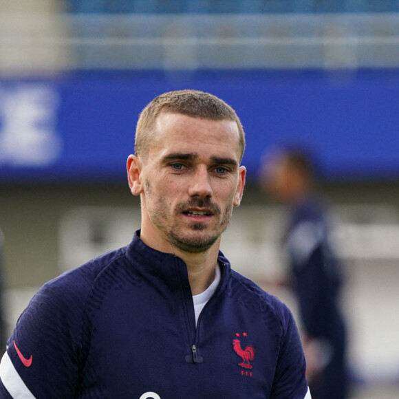 Antoine Griezmann - Entrainement de l'Equipe de France A au Centre National du Football, à Clairefontaine-en-Yvelines, le 29 mai 2022.