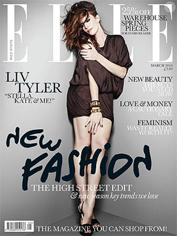 Liv Tyler en couverture de Elle UK Mars 2010