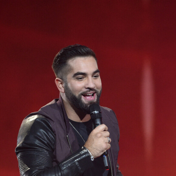 Exclusif - Kendji Girac et David Ginola - Enregistrement de l'émission "Tout le monde chante contre le cancer, les stars relèvent le défi" au Palais des Congrès à Paris. © Giancarlo Gorassini / Bestimage